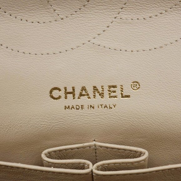 Chanel  Jumbo Classic Double Flap Caviar Leather Shoulder Bag Beige - Picture 15 of 16